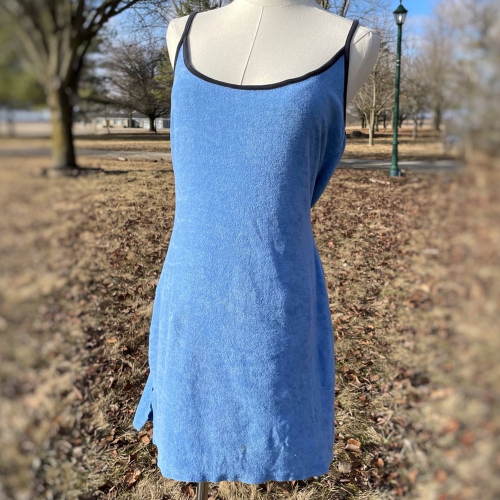 Upcycled DYED Vintage 80’s Victoria’s Secret Terrycloth Coverup Slip Dress